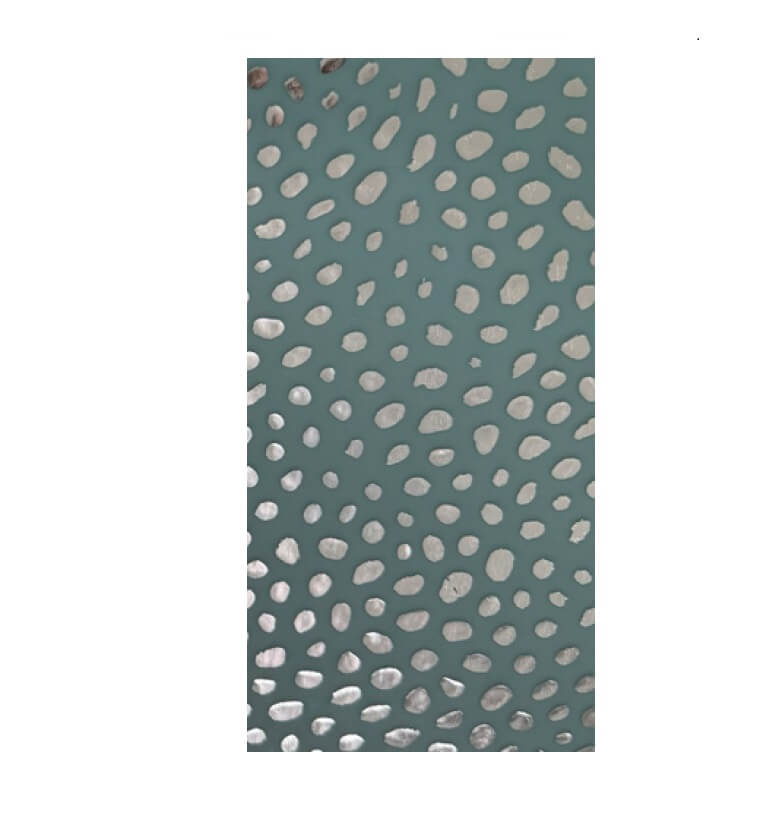 Verzierwachsplatten "2.9-34-56-07 geprägt" silber auf smaragd