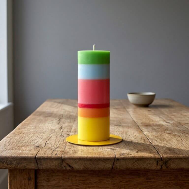 Bunte Stumpenkerze "Zuversicht" 75 x 200 mm