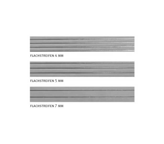 Verzierwachs Flachstreifen 4 mm silber (11 Stück L=220mm) Basteln mit Verzierwachs Flachstreifen 4 mm silber (11 Stück L=220mm)