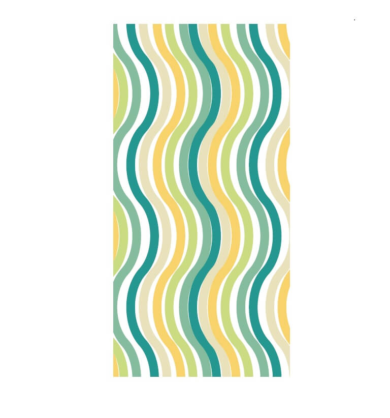 Verzierwachsplatten "2.8-3519 Drucke" Wellen dick Grün - Gelb