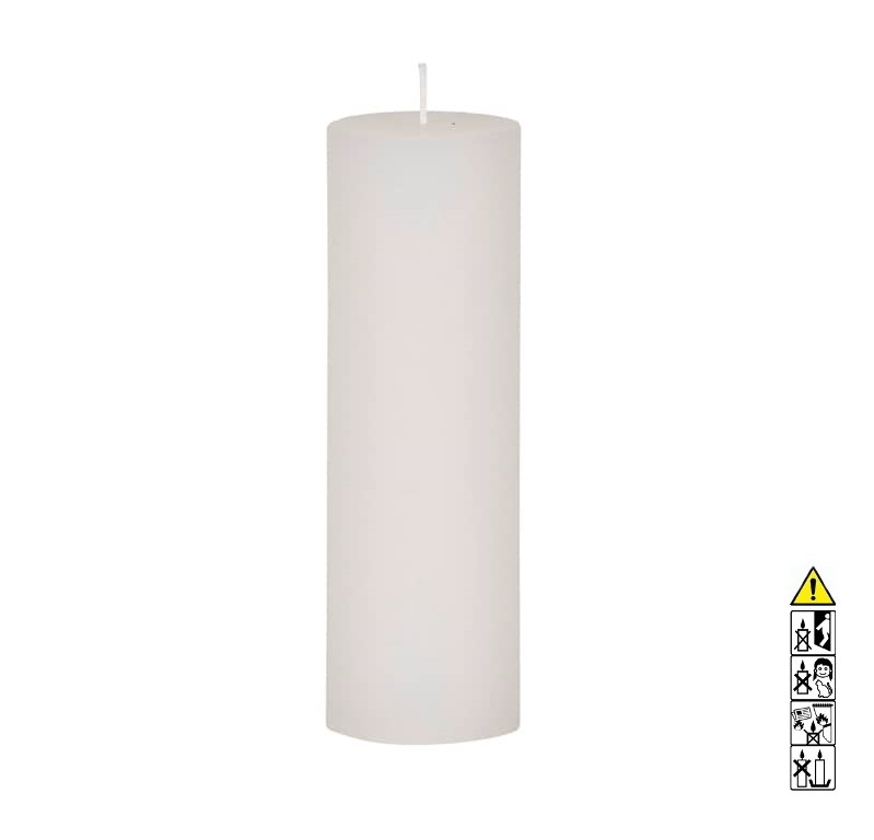 Stumpenkerze rustica 210 x 66 mm Weiss
